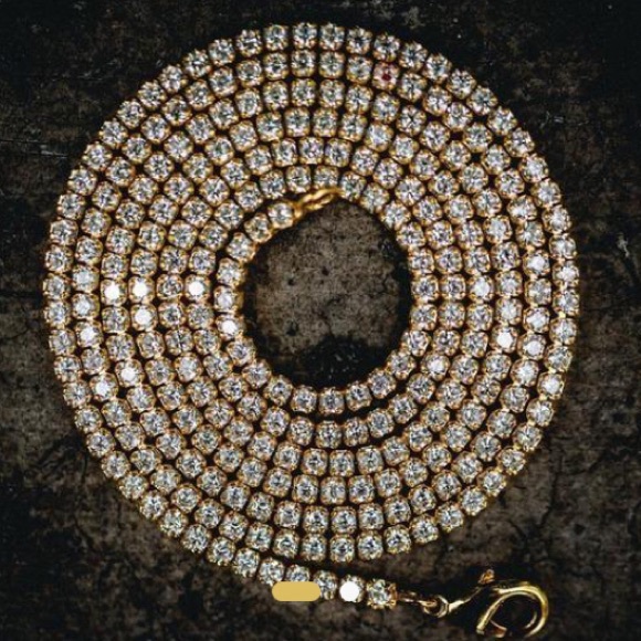 GLD 18k Gold Plated Tennis Necklace - Picture 3 of 3